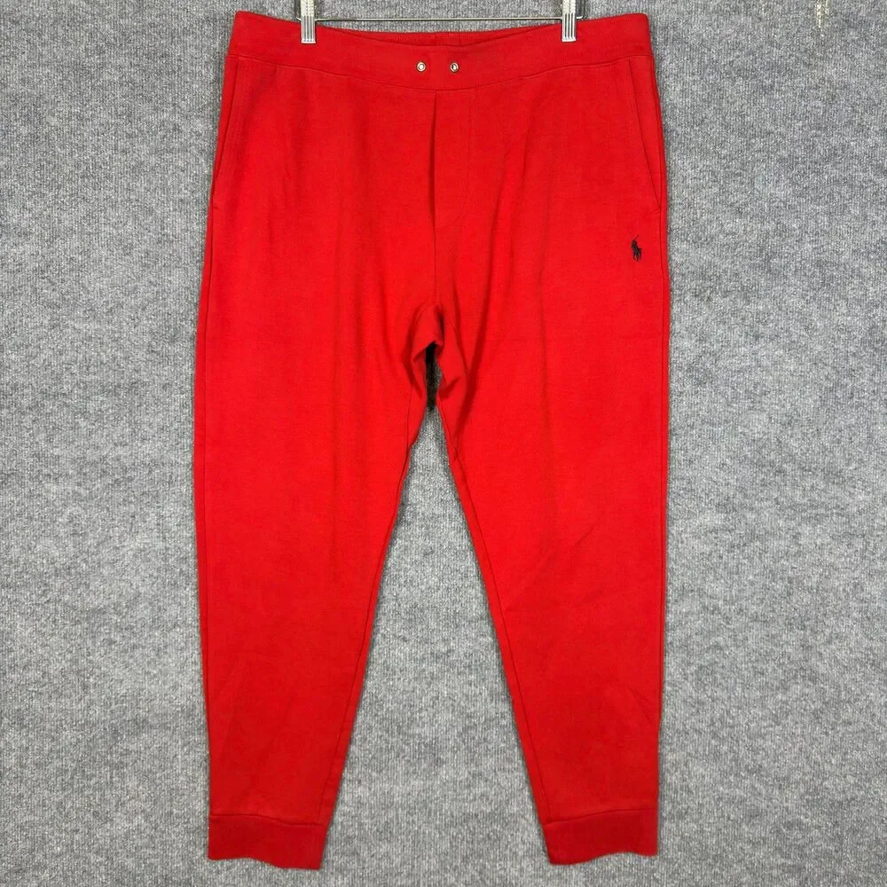 Polo Ralph Lauren Men's Joggers Sweatpants 2XL Red Pony Logo Fleece